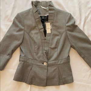 White House Black Market Black &White Blazer sz4